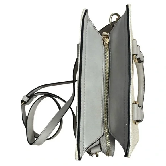 Atrie Vegan Crossbody Satchel – Woven Straw & Faux Leather Trim (NWT) - Picture 6 of 7